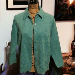 Relativity Petite aqua blue jacket